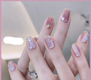 Milk Tea Crystal Stone Cat Eye Nail Polish