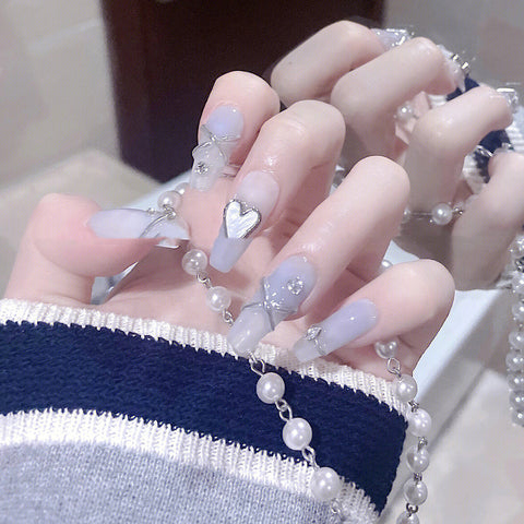 The Finished Product Of Handmade Fake Nail Stickers Is Minimalist And Clean